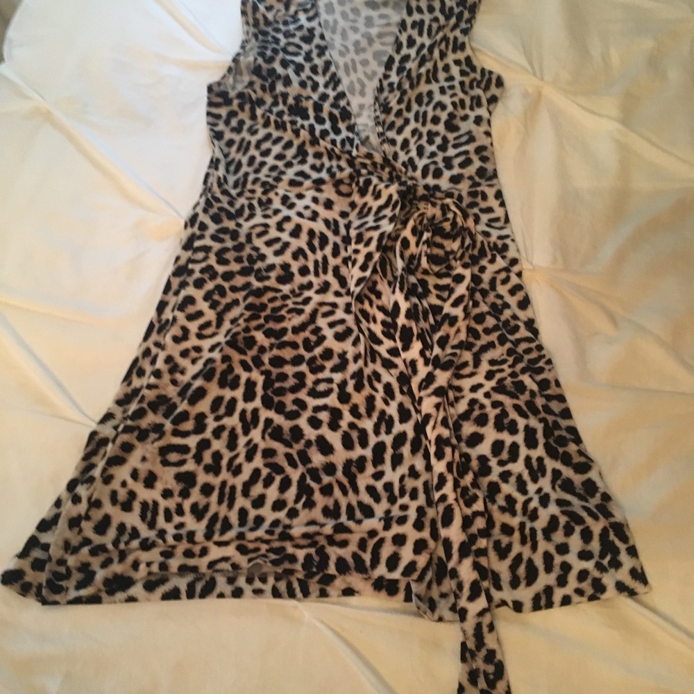 Leopard Wrap Dress XS